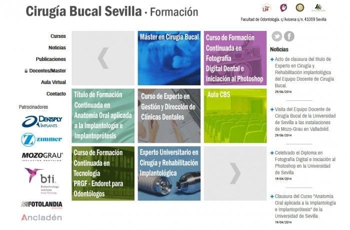 Página web de Cirugía Bucal Sevilla