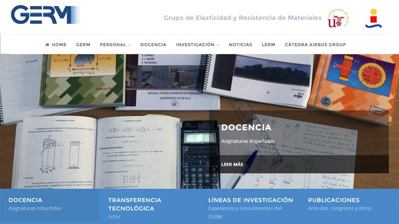 desarrollo de página web de GERM