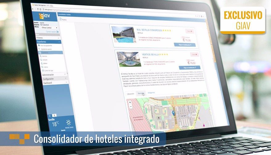 Consolidador de hoteles del software para agencias de viajes