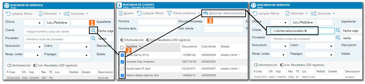 Filtrado avanzado de entidades multi cliente proveedor