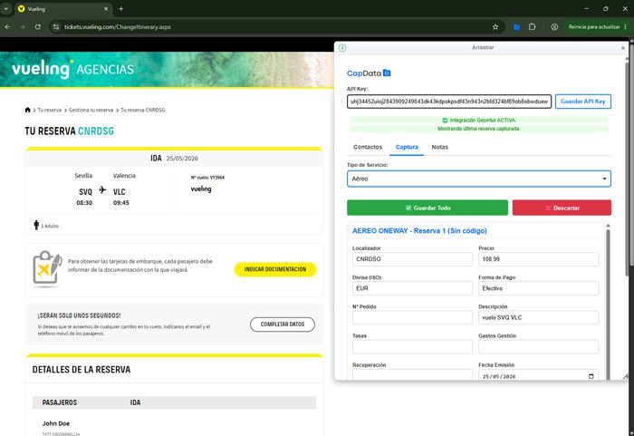 captura-vueling Configuración módulo Verifactu GIAV